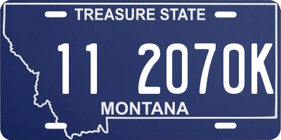 MT license plate 112070K