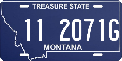 MT license plate 112071G