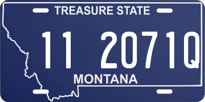 MT license plate 112071Q