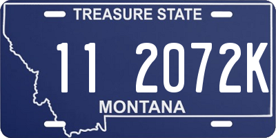 MT license plate 112072K