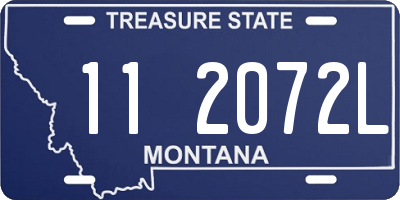 MT license plate 112072L