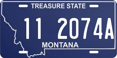 MT license plate 112074A