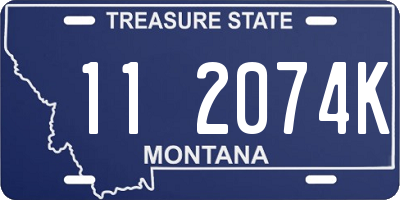 MT license plate 112074K