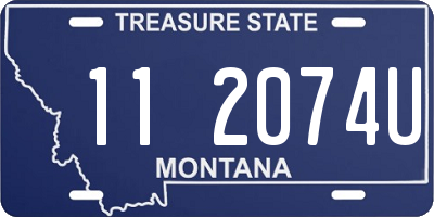 MT license plate 112074U