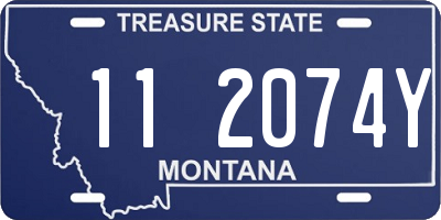 MT license plate 112074Y