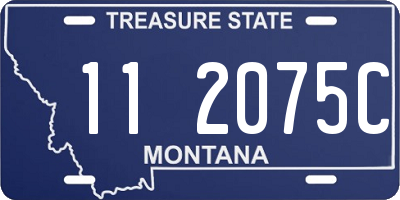 MT license plate 112075C