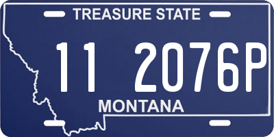 MT license plate 112076P