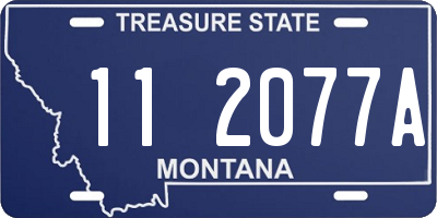 MT license plate 112077A