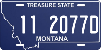 MT license plate 112077D