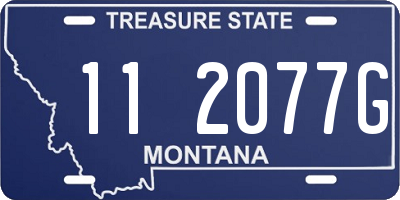 MT license plate 112077G