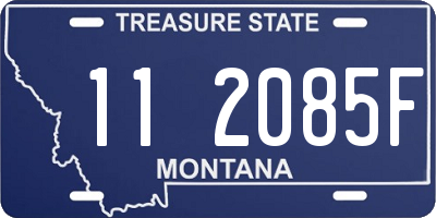 MT license plate 112085F