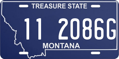 MT license plate 112086G