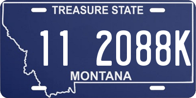MT license plate 112088K