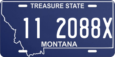 MT license plate 112088X