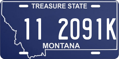 MT license plate 112091K