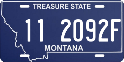 MT license plate 112092F