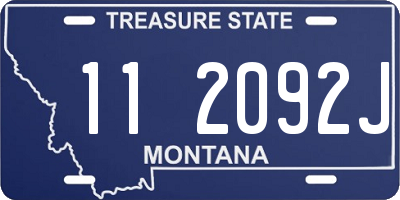 MT license plate 112092J