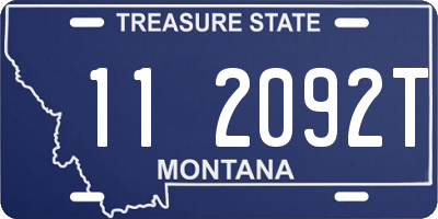 MT license plate 112092T