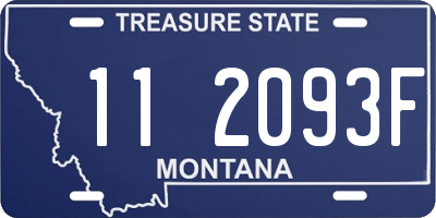 MT license plate 112093F