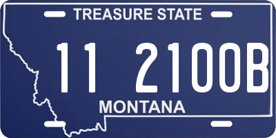 MT license plate 112100B