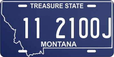 MT license plate 112100J