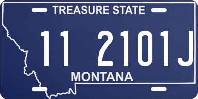 MT license plate 112101J