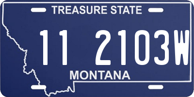 MT license plate 112103W