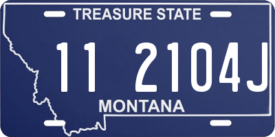 MT license plate 112104J