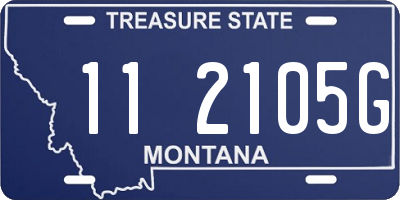 MT license plate 112105G