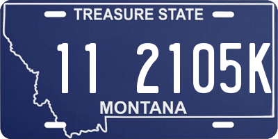 MT license plate 112105K