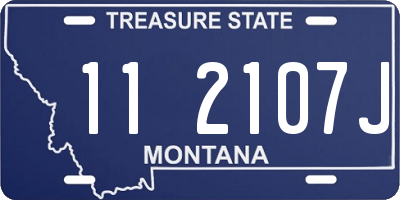 MT license plate 112107J