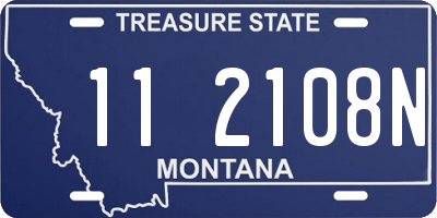 MT license plate 112108N