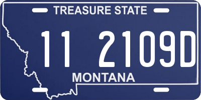 MT license plate 112109D