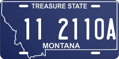 MT license plate 112110A