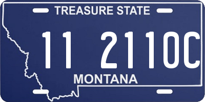 MT license plate 112110C