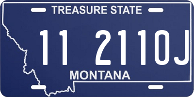 MT license plate 112110J