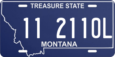 MT license plate 112110L