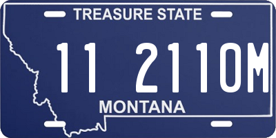 MT license plate 112110M