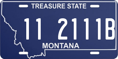 MT license plate 112111B