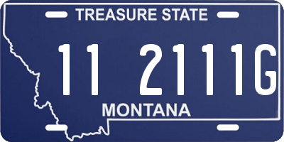 MT license plate 112111G