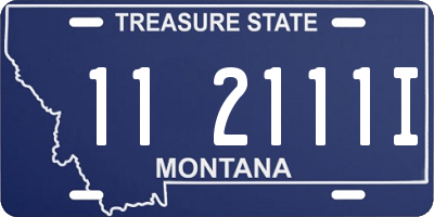 MT license plate 112111I