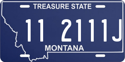 MT license plate 112111J