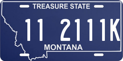 MT license plate 112111K