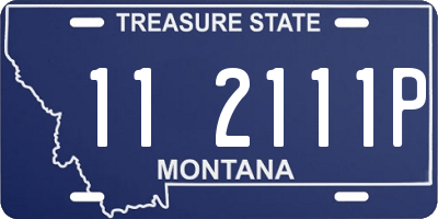 MT license plate 112111P