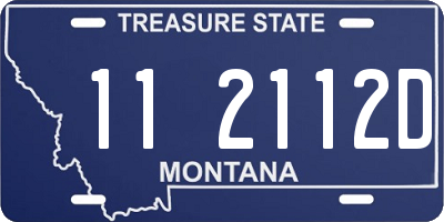 MT license plate 112112D