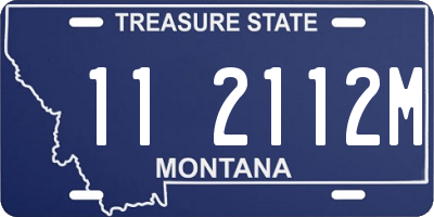 MT license plate 112112M