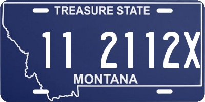 MT license plate 112112X