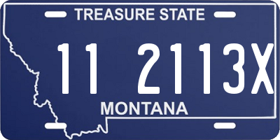 MT license plate 112113X