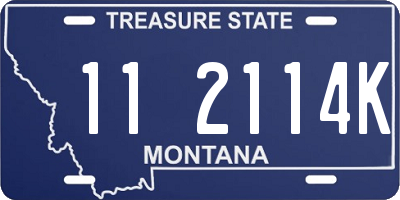 MT license plate 112114K