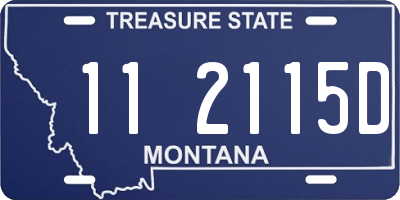 MT license plate 112115D